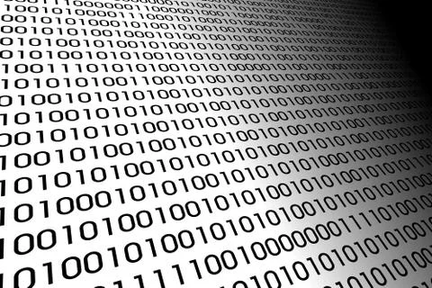 Detail of a binary code computer virus Illustrazione stock