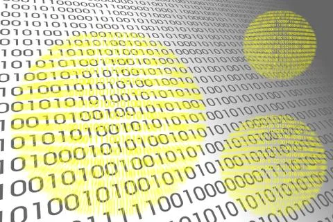 Detail of a binary code computer virus Stock Illustration