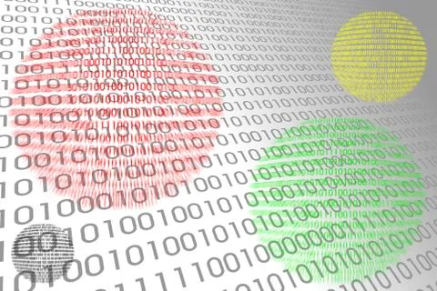 Detail of a binary code computer virus Stock Illustration