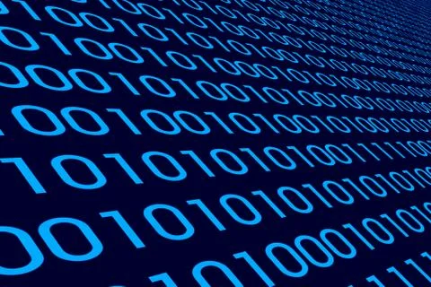 Detail of a binary code computer virus Stock Illustration