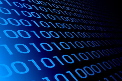 Detail of a binary code computer virus Illustrazione stock