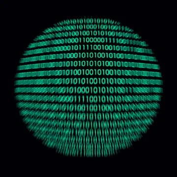 Detail of a binary code computer virus Illustrazione stock
