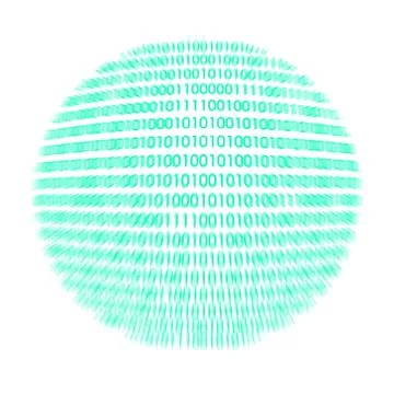 Detail of a binary code computer virus Stock Illustration