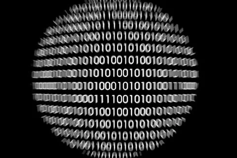 Detail of a binary code computer virus Stock Illustration