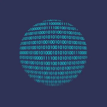 Detail of a binary code computer virus Illustrazione stock