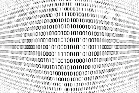 Detail of a binary code computer virus Illustrazione stock