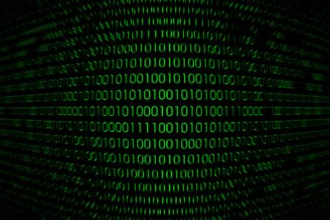Detail of a binary code computer virus Illustrazione stock