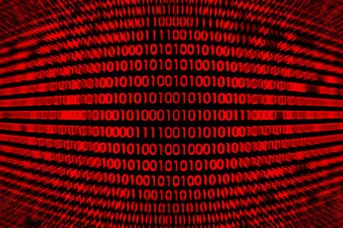 Detail of a binary code computer virus Illustrazione stock