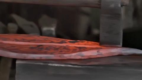 Detail of blacksmith at work Stock Footage 125947942