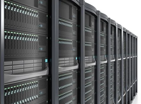 Detail of blade server system Stock Photos