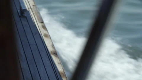 Detail of a boat while sailing in the lagoon Stock Footage 201421012
