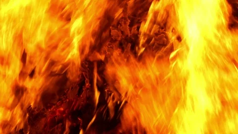 Detail of a bonfire. Stock Footage 93039629