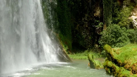 Detail bottom of a waterfall. 4k resolution. Stock Footage 294688164