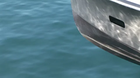 Detail of the bow of a boat Stock Footage 37746545