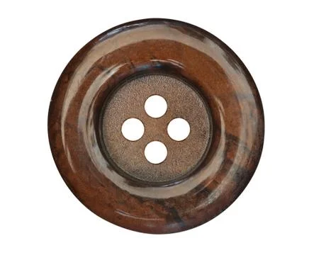 Detail of the button on white background Stock Photos