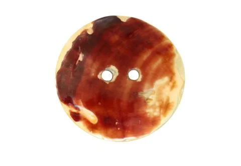 Detail of the button on white background Stock Photos