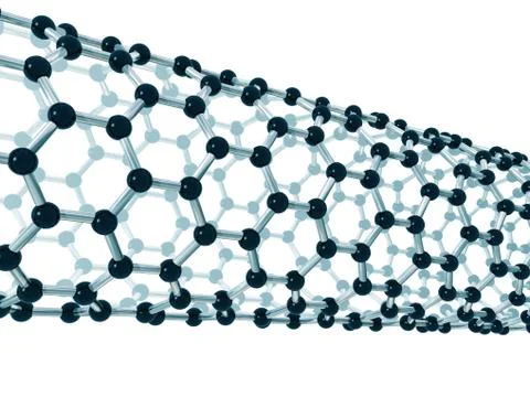 Detail of a carbon nanotube Stock Illustration