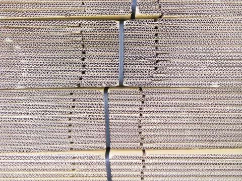 Detail of the cardboard stack. Stock Photos