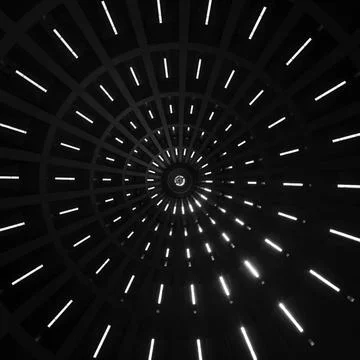 Detail of the ceiling of a modern building. Lines in prespective shaped by Ilustración de archivo