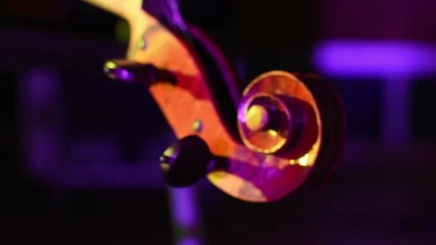 Detail of cello close-up. Slider Camera Movement. Stock Footage 135325985