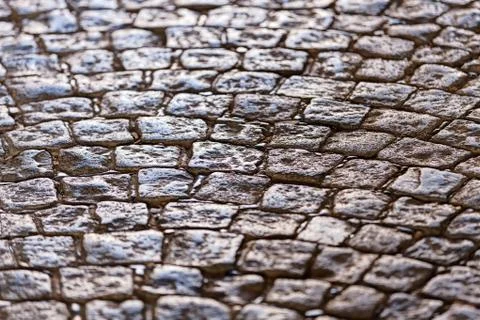 Detail of cobblestone path Stock Photos