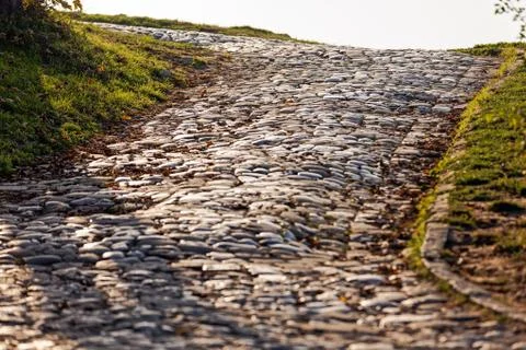 Detail of cobblestone path Foto stock