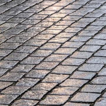 Detail of cobblestone path Stock Photos