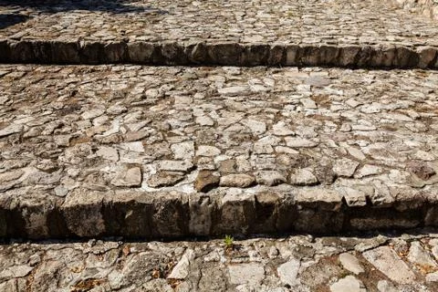 Detail of cobblestone path 스톡 사진