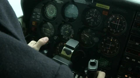 Detail of the cockpit of a float plane  Stock Footage 43316915