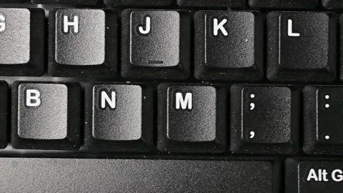 Detail a computer keyboard Stock Footage 220648562