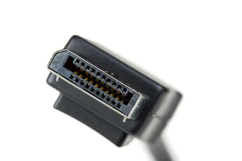 Detail of a computer plug isolated on white background Stock Photos