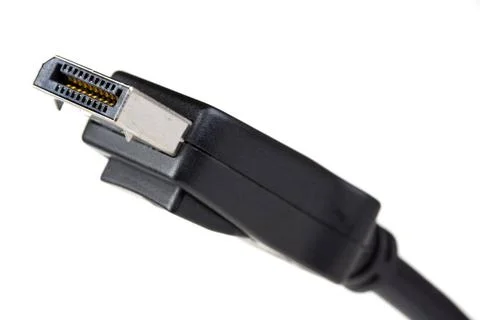Detail of a computer plug isolated on white background detail of a compute... Stock Photos