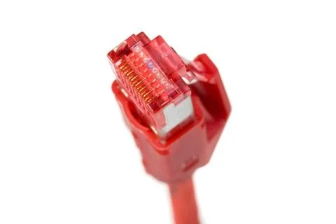 Detail of a computer plug isolated on white background detail of a compute... Stock Photos