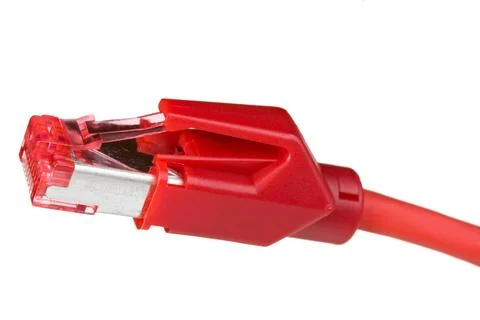Detail of a computer plug isolated on white background detail of a compute... Stock Photos