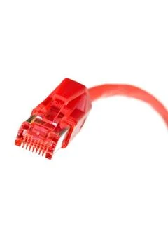 Detail of a computer plug isolated on white background detail of a compute... Stock Photos