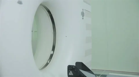Detail of Computerized Tomography CT MRI Scanner machine Video stock 66355489