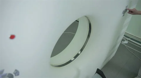 Detail of Computerized Tomography CT MRI Scanner machine Video stock 66355675