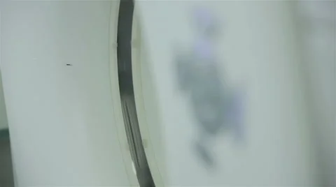 Detail of Computerized Tomography CT MRI Scanner machine Video stock 66356125