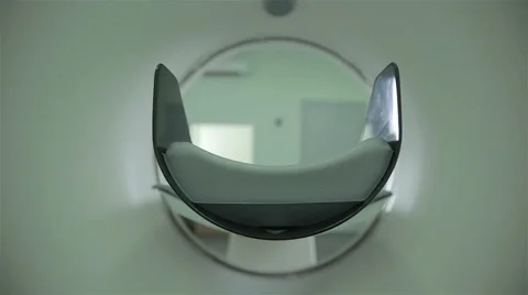 Detail of Computerized Tomography CT MRI Scanner machine. No people Video stock 67113202
