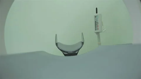 Detail of Computerized Tomography CT MRI Scanner machine. No people Video stock 67114667
