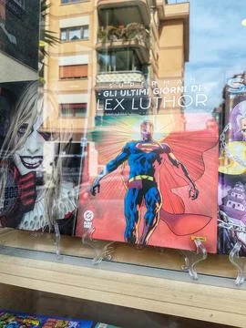 Detail of the cover of a DC Comics comic book Stock Photos