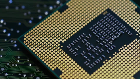 Detail of CPU Computer Processor Stockbeeldmateriaal 158743352