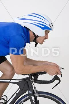 Detail of a cyclist on a bike Stock Photos