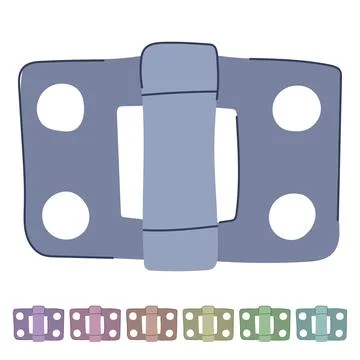 Detail door hinge vector cartoon graphic Stock Illustration