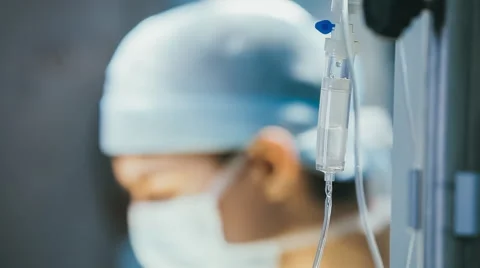 Detail of the dropper Stock Footage 53216519