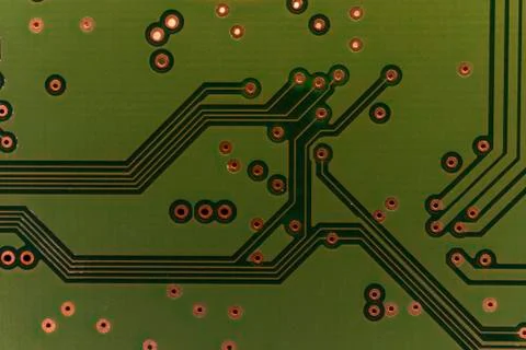 Detail of the electrical circuit board of a computer hard disk Stock Photos