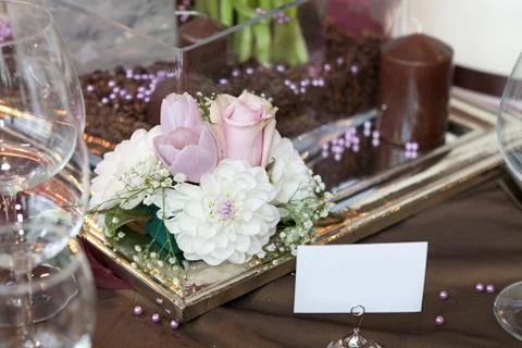 Detail of an elegant dinner setting Stock Photos