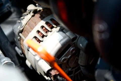 Detail of engine car Stock Photos