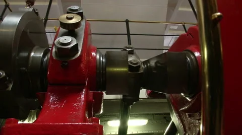 Detail of the engine of old ferry  Video stock 43317832