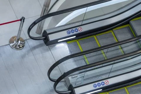 Detail of escalator Foto stock
